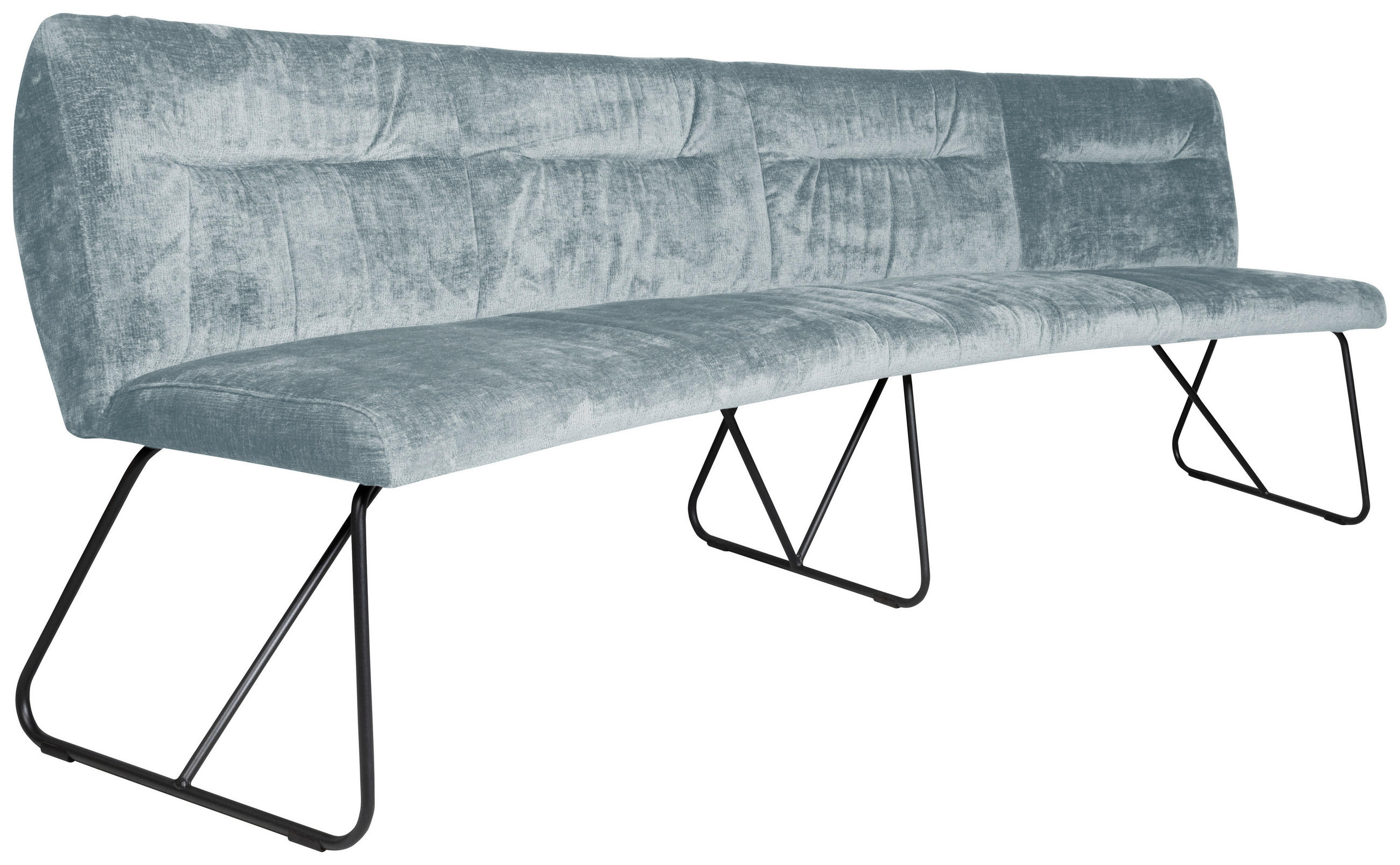 SITZBANK 252/88/81 cm Flachgewebe Grau Metall  - Anthrazit/Grau, Design, Textil/Metall (252/88/81cm) - Valnatura