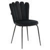 STUHL-SET 2 Stück  in Samt  - Schwarz, Design, Textil/Metall (44,5/82,5/54cm) - Livetastic