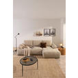 ECKSOFA Naturfarben Webstoff  inkl. Rückenkissen, Bettkasten, Schlaffunktion, Rücken echt, Armteilverstellung, Liegefläche im Originalstoff  - Schwarz/Naturfarben, KONVENTIONELL, Kunststoff/Textil (282/162cm) - Carryhome