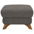 HOCKER Flachgewebe Graubraun  - Eichefarben/Graubraun, MODERN, Holz/Textil (65/47/65cm) - Valnatura