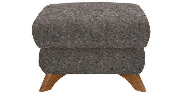 HOCKER Flachgewebe Graubraun - Eichefarben/Graubraun, MODERN, Holz/Textil (65/47/65cm) - Valnatura