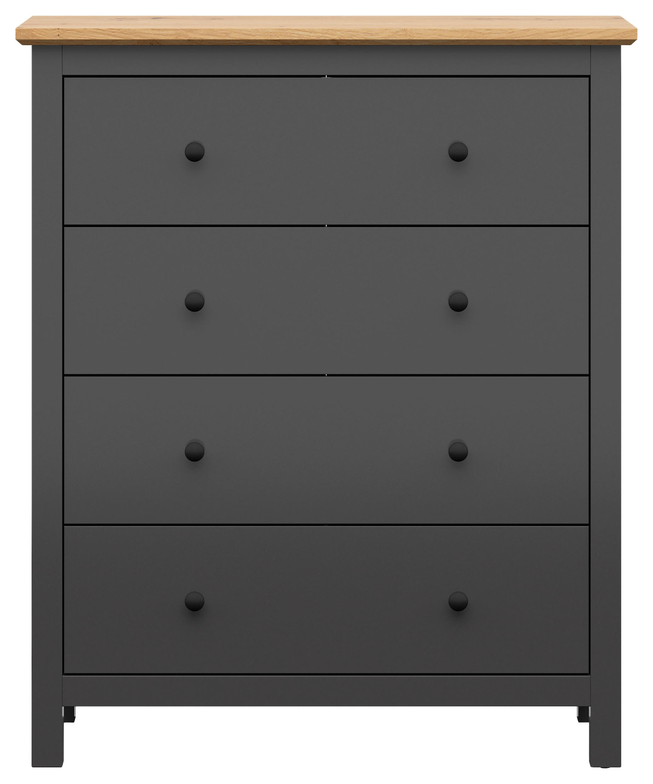 KOMMODE  in 101/120/44 cm  - Graphitfarben/Schwarz, Design, Holzwerkstoff/Kunststoff (101/120/44cm)