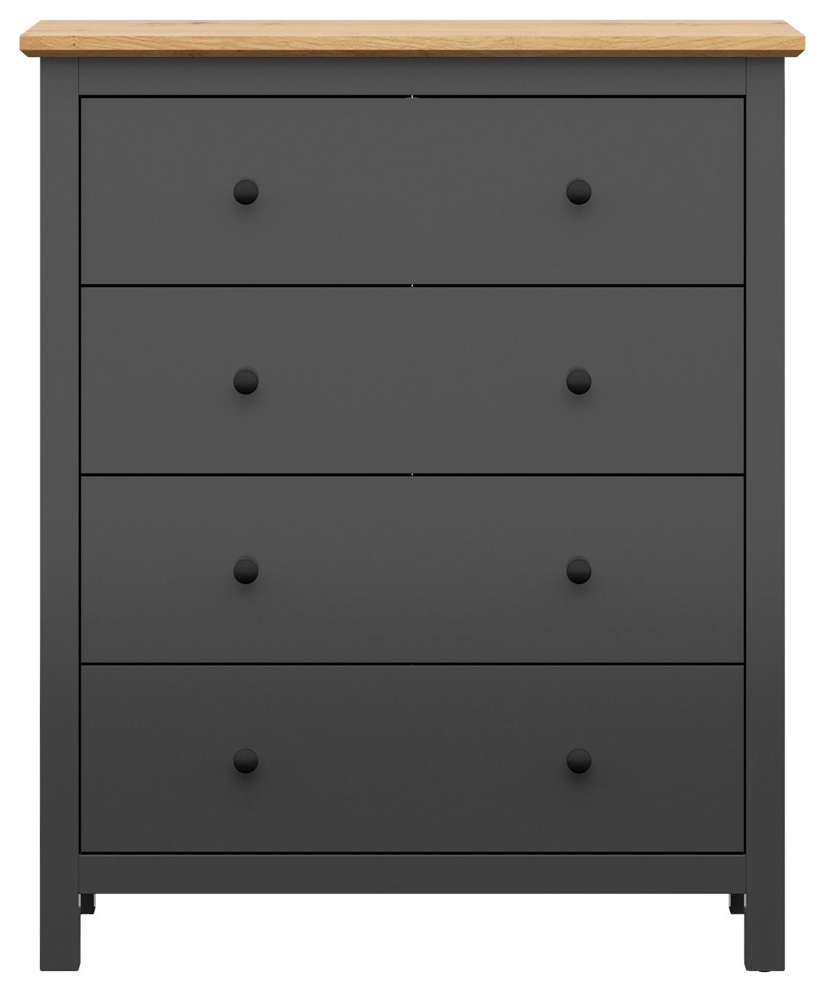 KOMMODE  in 101/120/44 cm  - Graphitfarben/Schwarz, Design, Holzwerkstoff/Kunststoff (101/120/44cm)