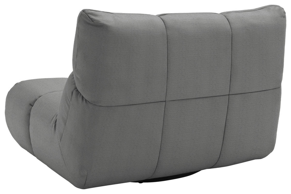 SESSEL Feincord Grau  - Schwarz/Grau, Design, Kunststoff/Textil (112/85/108cm) - Pure Home Lifestyle