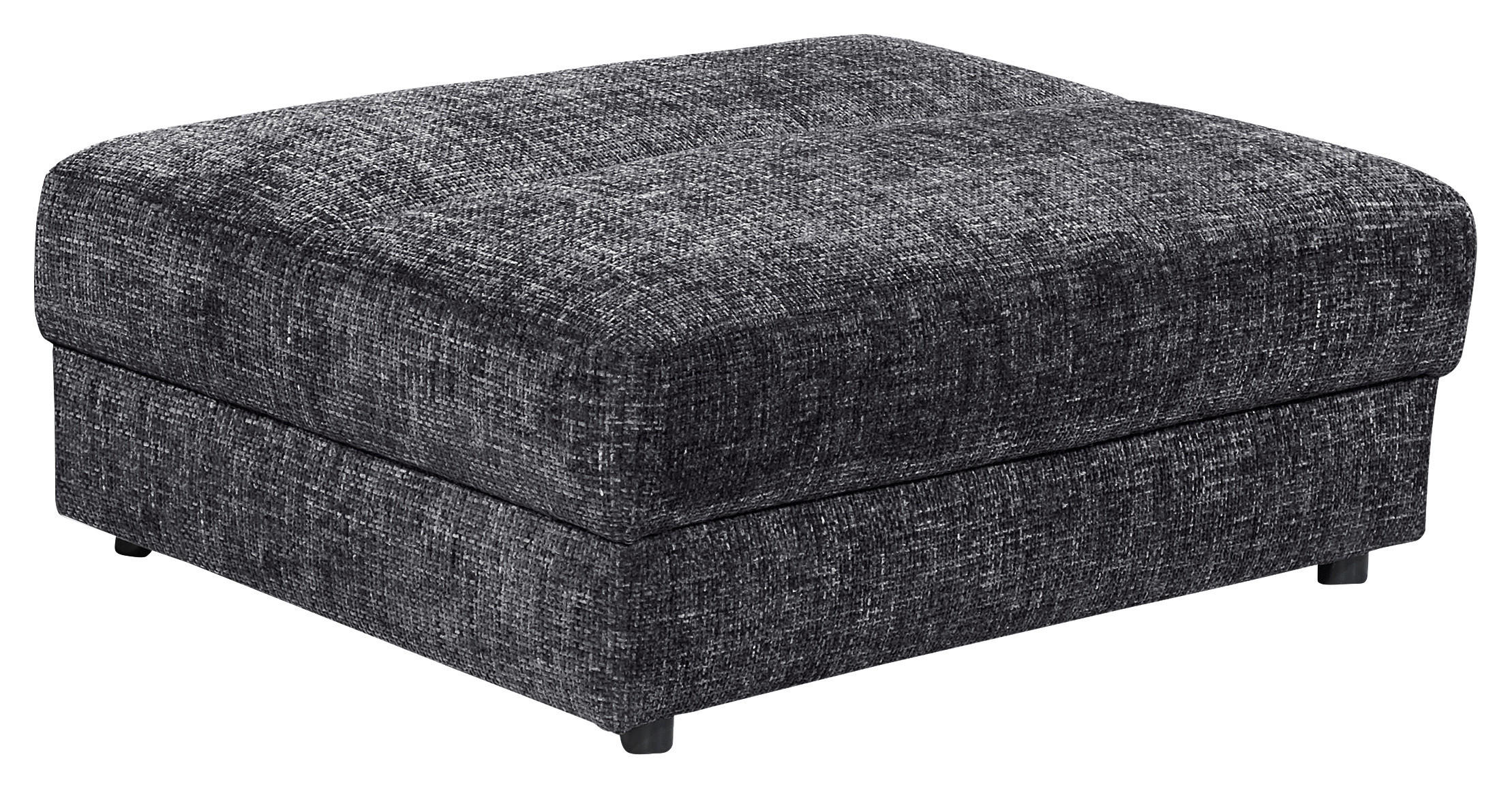HOCKER Webstoff Anthrazit  - Anthrazit/Schwarz, KONVENTIONELL, Kunststoff/Textil (114/43/84cm) - MID.YOU