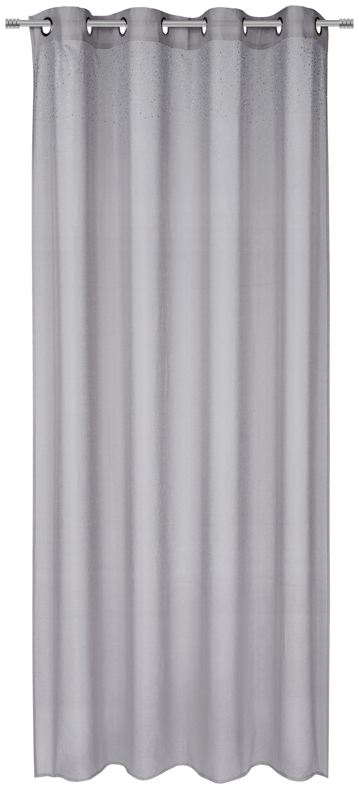ZÁVES S OČKAMI, priehľadné, 140/245 cm - sivá, Konventionell, textil (140/245cm) - Esposa