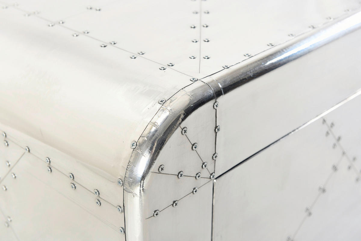 SCHUHSCHRANK Mangoholz massiv Silberfarben  - Silberfarben, Design, Holz/Holzwerkstoff (85/40/45cm) - MID.YOU