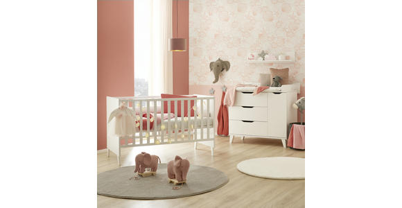 GITTERBETT Michi  143,4/78,9/76,6 cm   - Weiß, Trend, Holz/Holzwerkstoff (143,4/78,9/76,6cm) - My Baby Lou