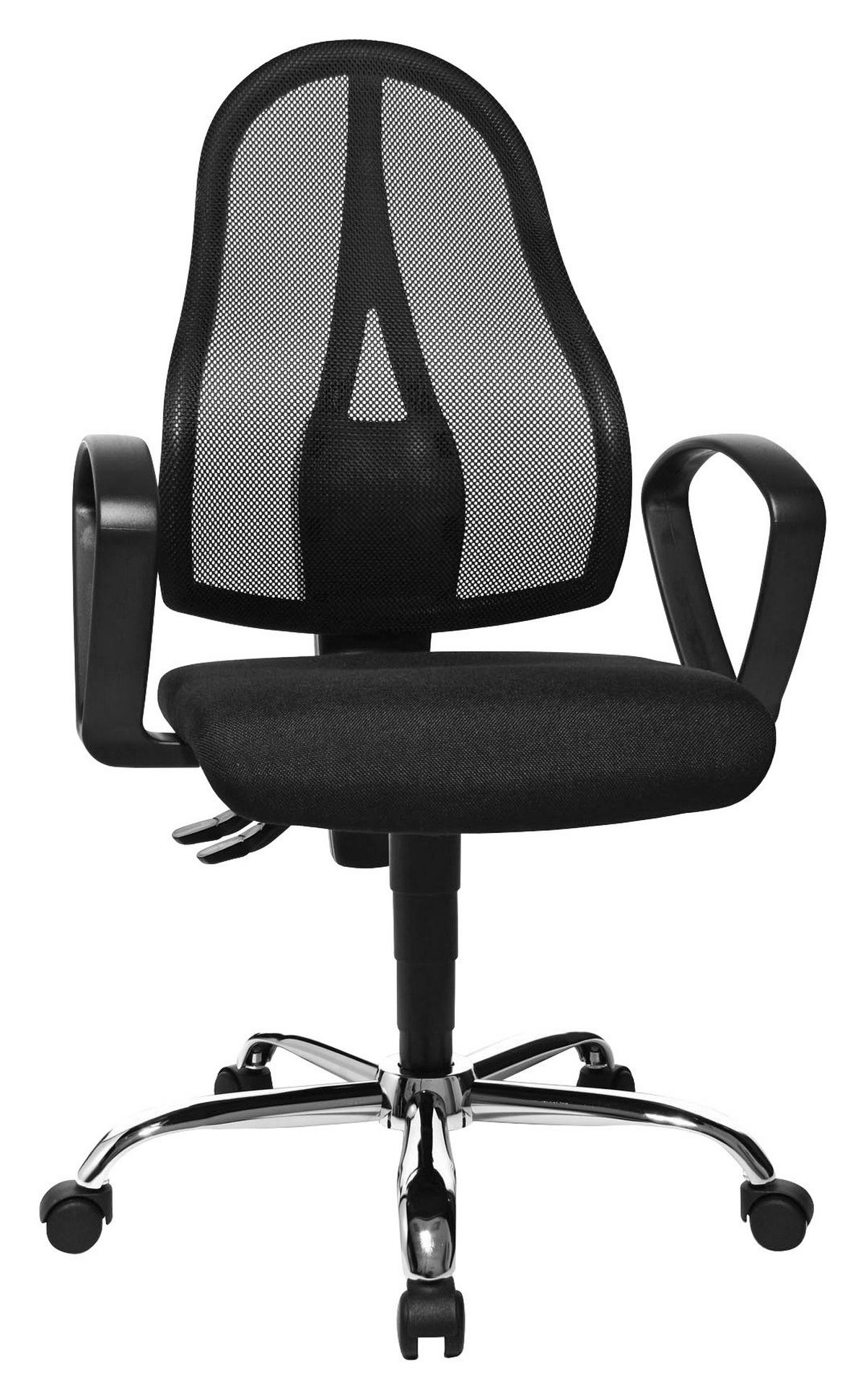 DREHSTUHL Schwarz  - Schwarz, Design, Kunststoff/Metall (48/103-111/48cm) - Topstar