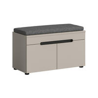 GARDEROBENBANK  in 80/45/37 cm  - Kaschmir/Schwarz, Design, Holzwerkstoff/Kunststoff (80/45/37cm) - MID.YOU