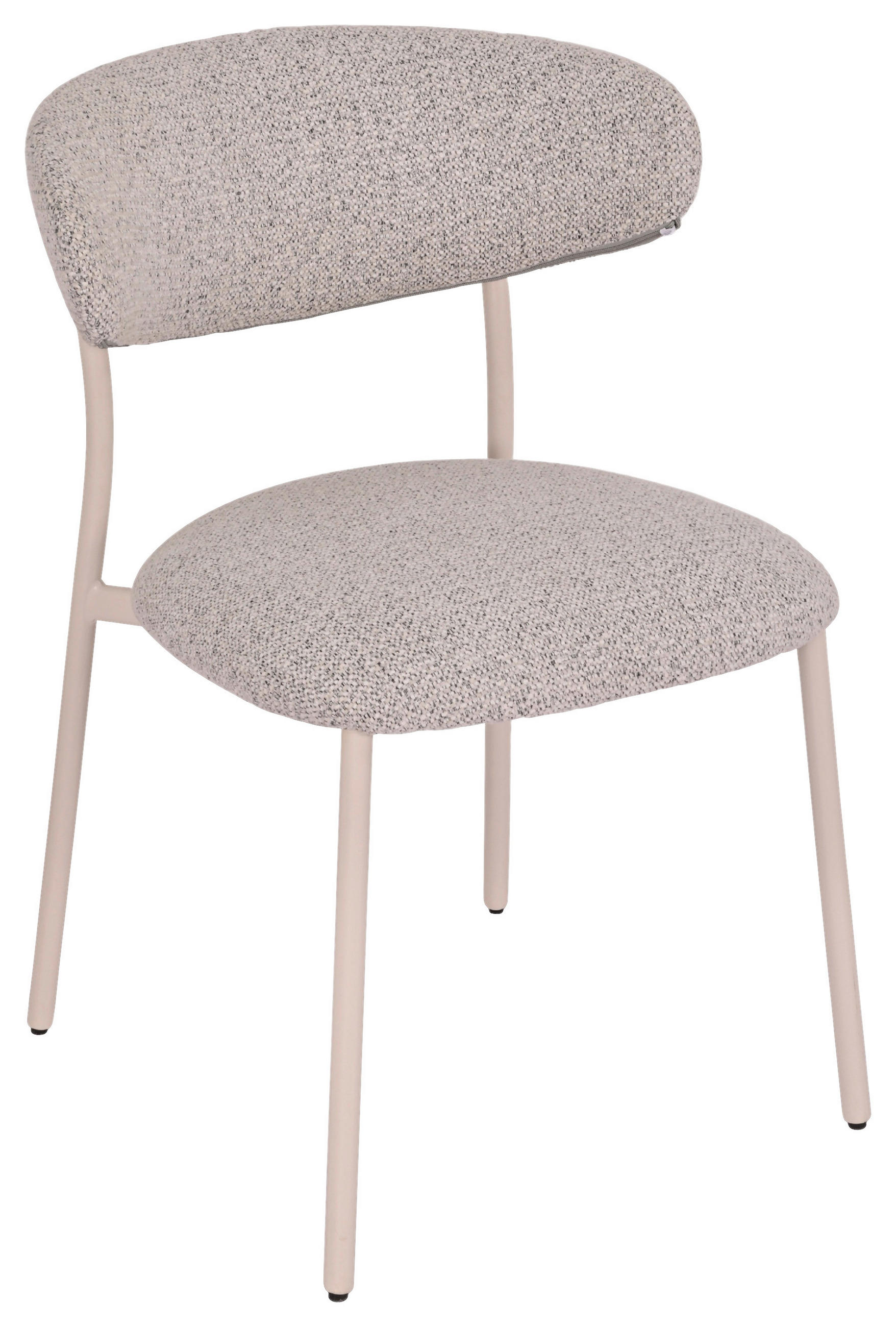 STUHL Webstoff Creme, Greige  - Greige/Creme, MODERN, Textil/Metall (55/80/61cm) - MID.YOU