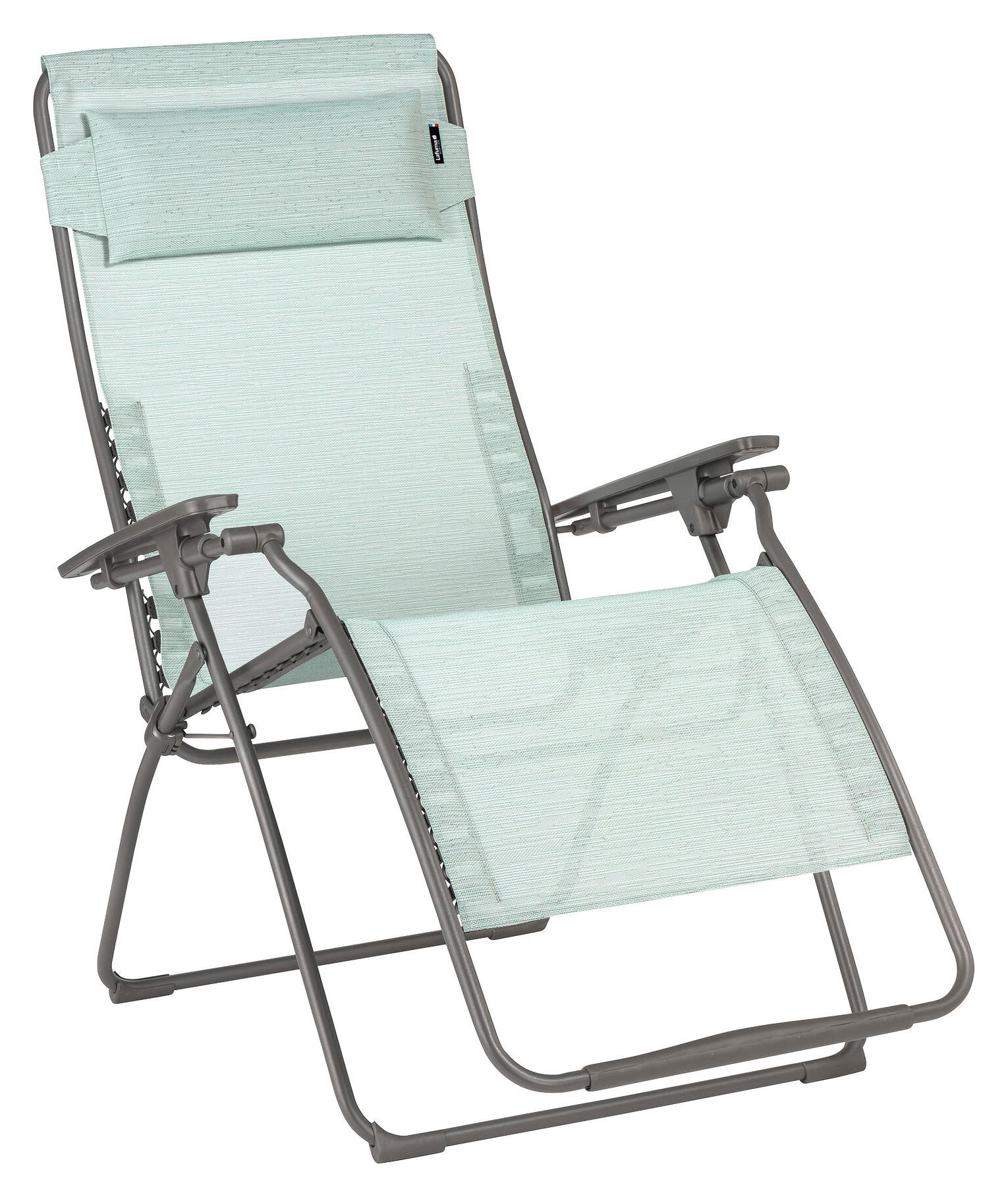 GARTEN-RELAXSESSEL Stahl  - Türkis/Titanfarben, Basics, Kunststoff/Textil (76/123/97cm) - Lafuma Mobilier