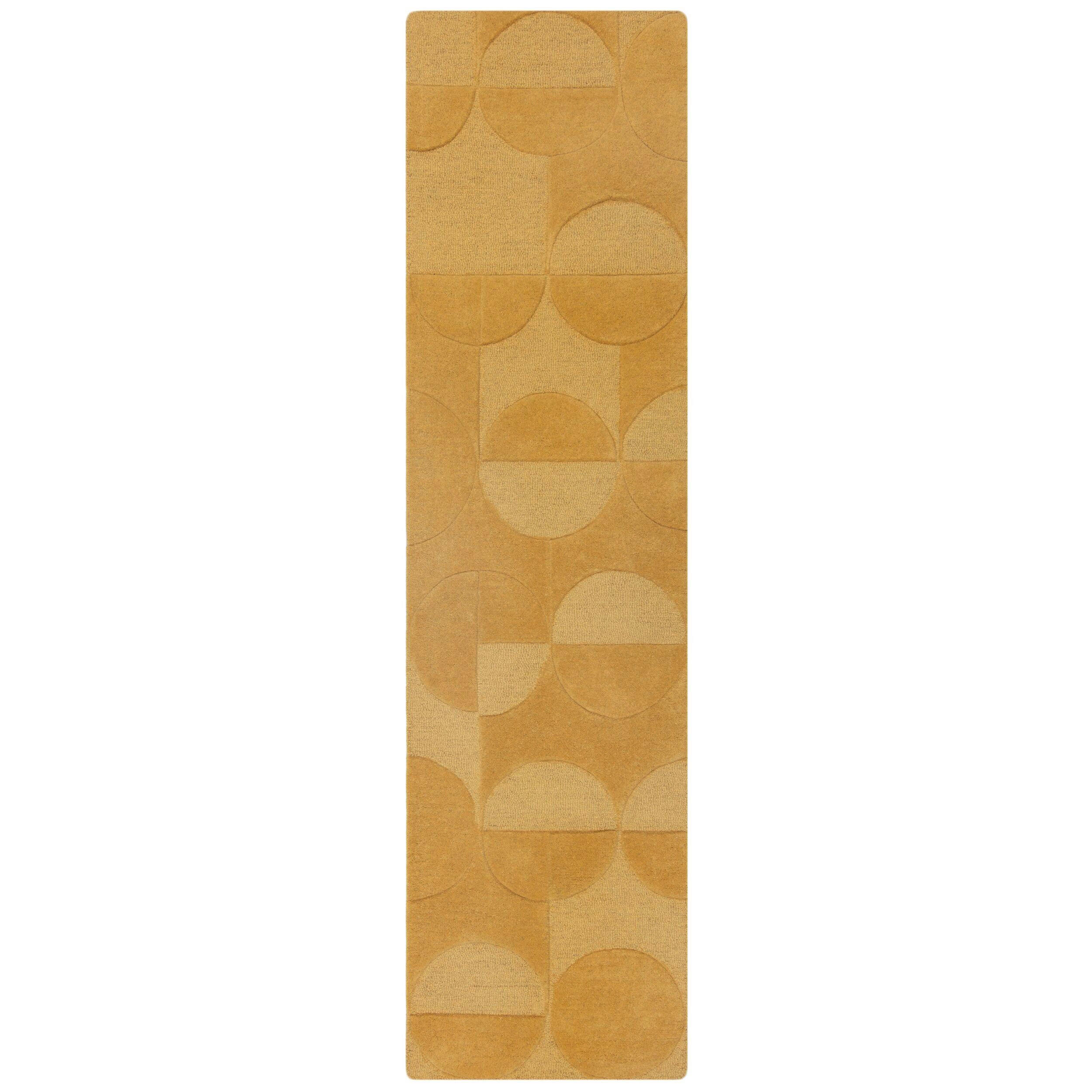 Flair Rugs Wollteppich Moderno Gelb 60x230 cm