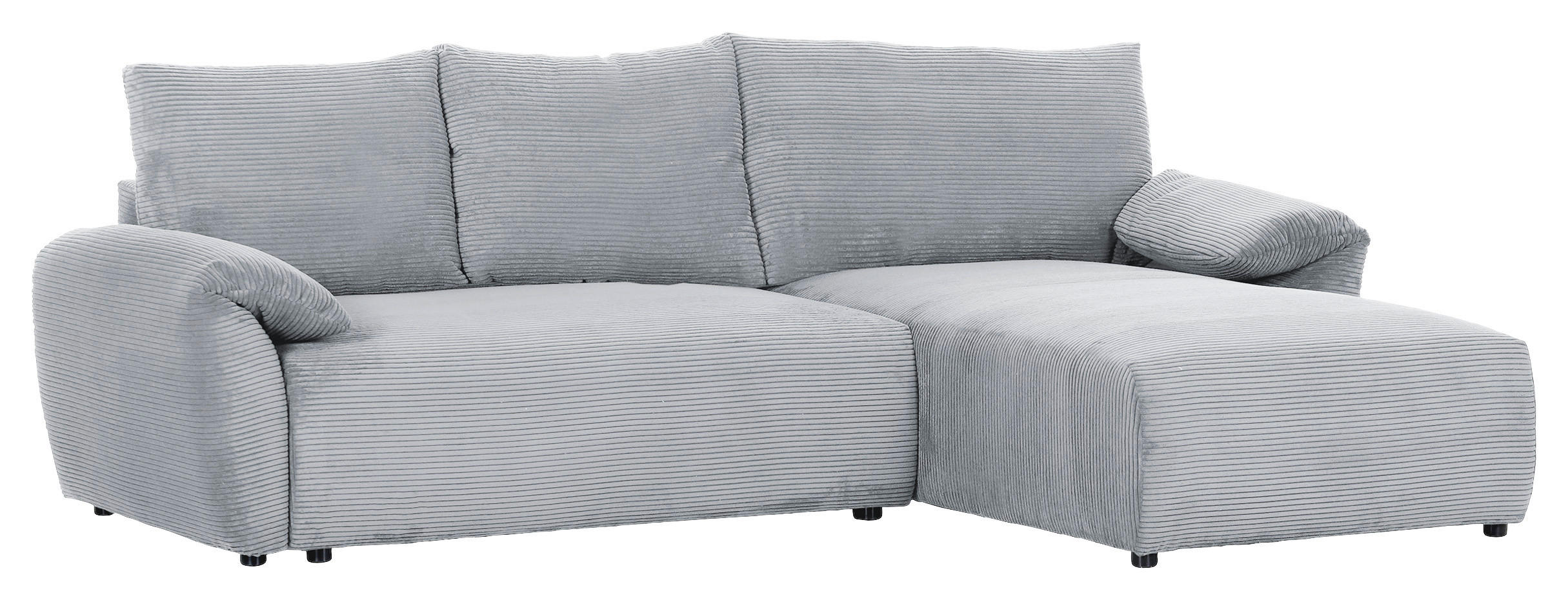 SAROKKANAPÉ textil világosszürke  - világosszürke/fekete, Konventionell, műanyag/textil (266/180cm) - MID.YOU