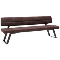 SITZBANK 160/85/58 cm  in Braun  - Schwarz/Braun, Design, Textil/Metall (160/85/58cm) - Dieter Knoll