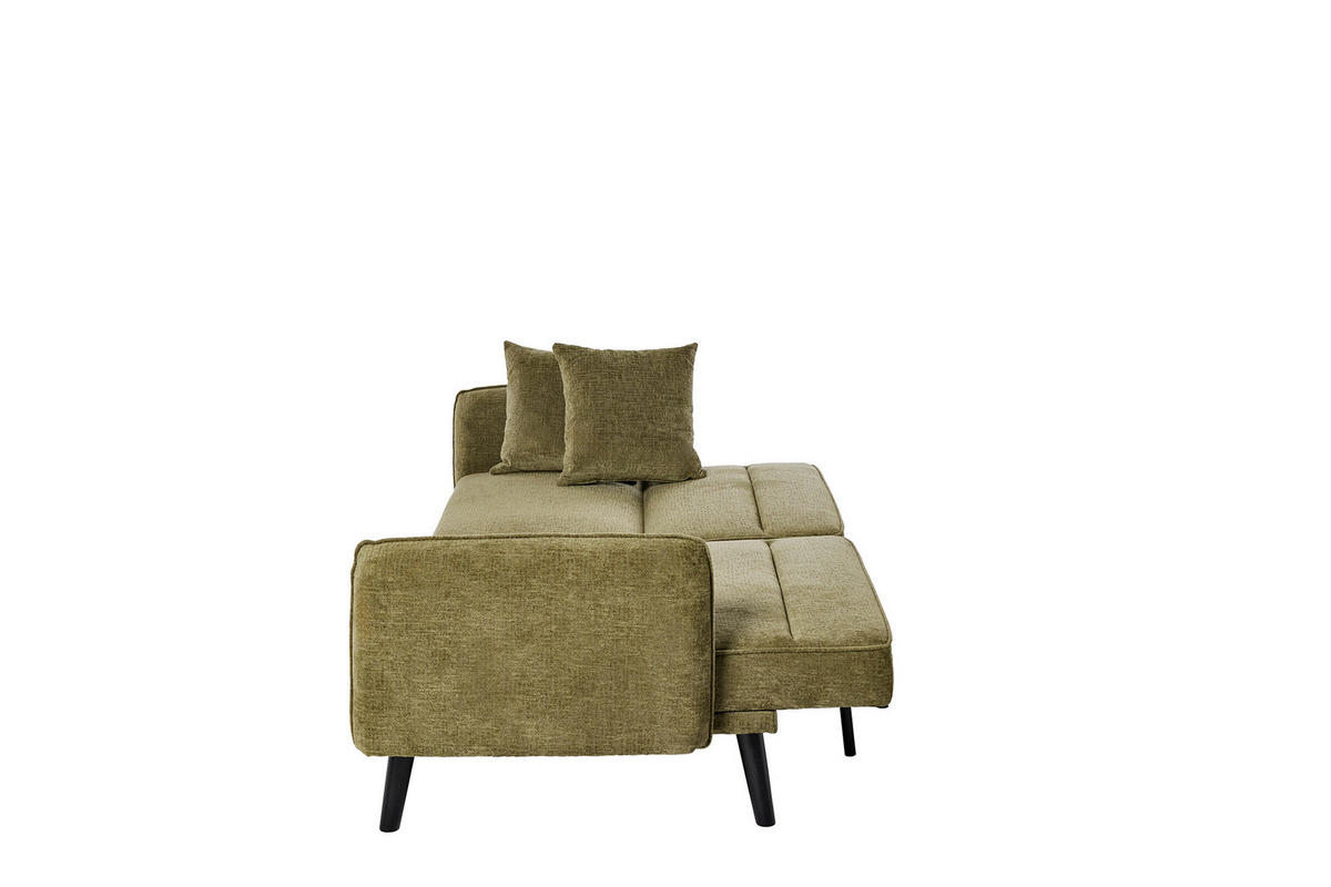 SCHLAFSOFA Bouclé Grün, Opal  - Champagner/Opal, MODERN, Holz/Textil (191/83/84cm) - Livetastic