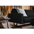 ECKSOFA in Echtleder Schwarz  - Anthrazit/Schwarz, KONVENTIONELL, Leder/Metall (324/182cm) - Ambiente