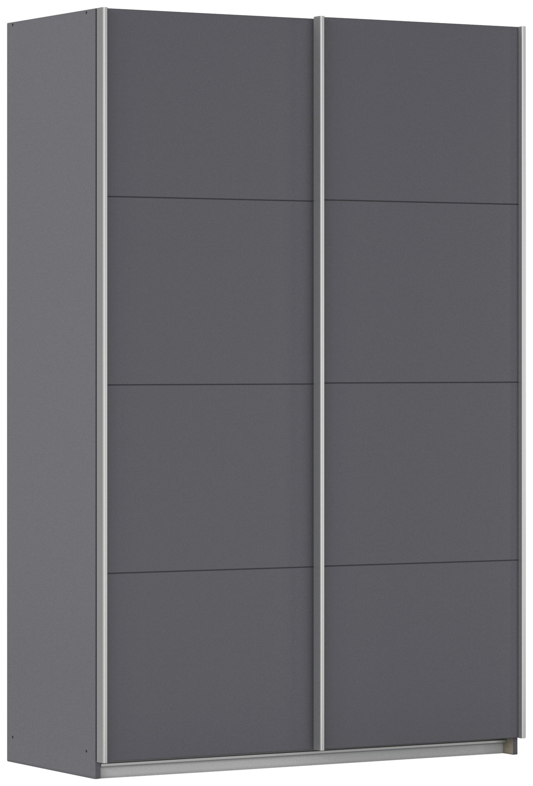 SCHWEBETÜRENSCHRANK 136/210/62 cm,  in Grau, 2 Tür(en)  - Alufarben/Grau, KONVENTIONELL, Holzwerkstoff/Kunststoff (136/210/62cm) - home24