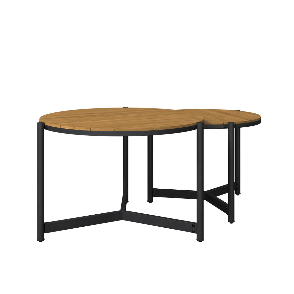 LOUNGE GARNITÚRA 3 részes   295/107/79 cm  - világosszürke/natúr színű, Design, fa/fém (295/107/79cm) - Ambia Garden