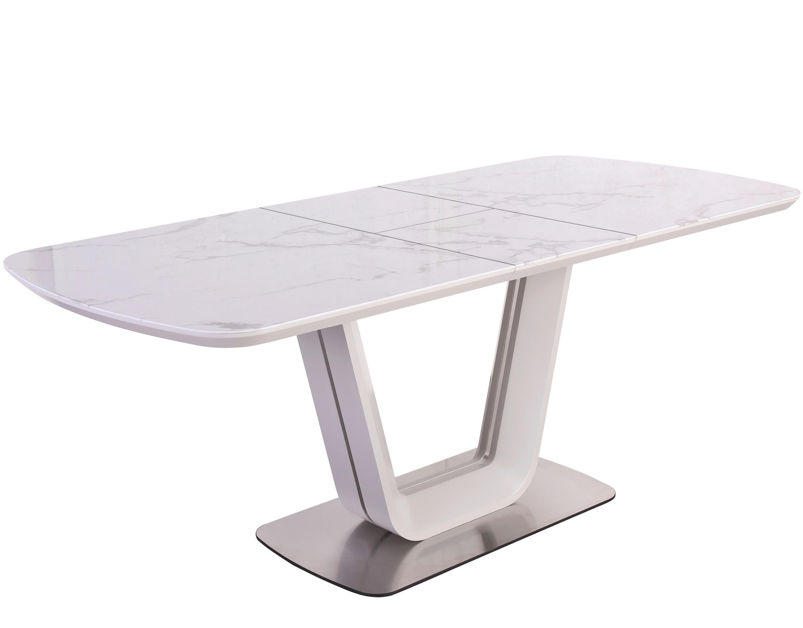 ESSTISCH in Glas, Holzwerkstoff  - Graphitfarben/Weiß, MODERN, Glas/Holzwerkstoff (160-200/90/76cm) - Livetastic