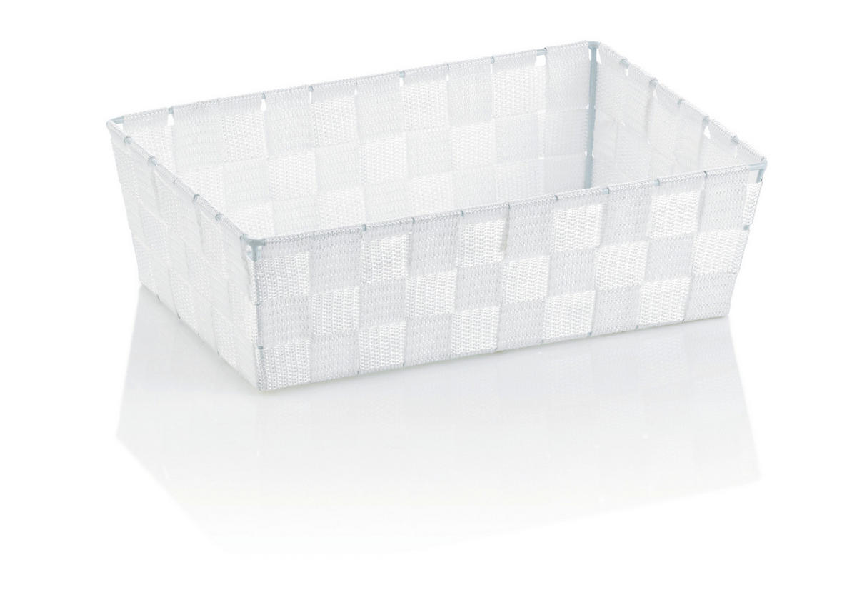 KOŠARA ALVARO, BELA   29,5/20,5/8,5 cm     - bela, Konvencionalno, tekstil (29,5/20,5/8,5cm) - Kela