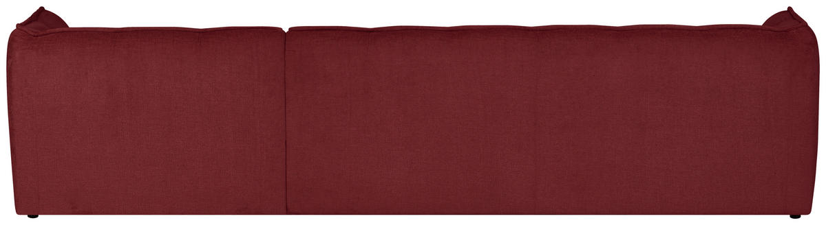 ECKSOFA LIVOLI in Chenille Bordeaux  306/160 cm  - Bordeaux/Schwarz, Design, Textil (306/160cm) - MID.YOU