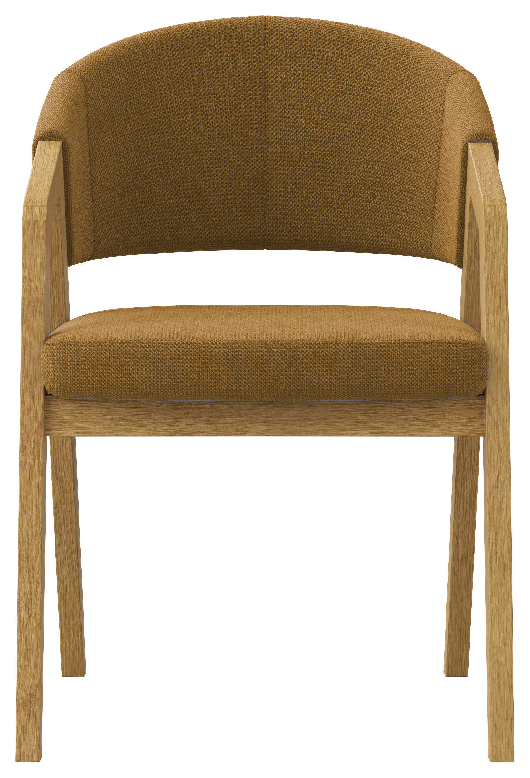 ARMLEHNSTUHL  in Mikrofaser  - Currygelb/Eichefarben, KONVENTIONELL, Holz/Textil (59/96/60cm) - Carryhome