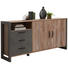 KOMODA SIDEBOARD, barvy borovice, tmavě šedá - barvy borovice/černá, Trend, kov/kompozitní dřevo (189,5/93,4/43,1cm) - Carryhome KOMODA SIDEBOARD, barvy borovice, tmavě šedá - barvy borovice/černá, Trend, kov/kompozitní dřevo (189,5/93,4/43,1cm) - Carryhome