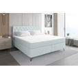 BOXSPRINGBETT 180/200 cm  in Hellgrau  - Hellgrau/Schwarz, KONVENTIONELL, Textil/Metall (180/200cm) - Carryhome