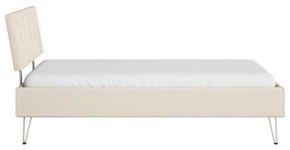 BETT 90/200 cm  in Champagner  - Champagner, Design, Holzwerkstoff/Textil (90/200cm) - Carryhome