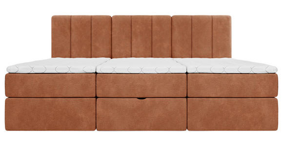 FAMILIENBETT - Rotbraun/Schwarz, Design, Holzwerkstoff/Kunststoff (210/200cm) - Esposa