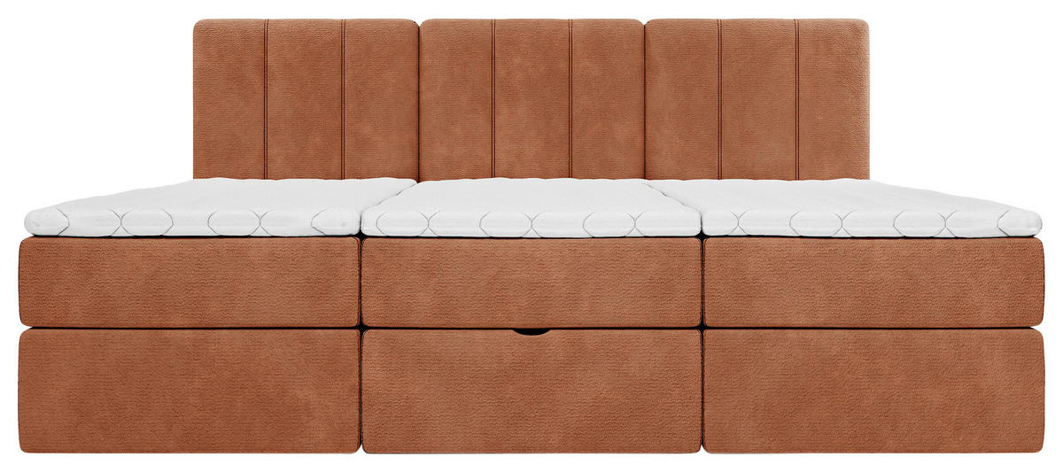 FAMILIENBETT - Rotbraun/Schwarz, Design, Holzwerkstoff/Kunststoff (210/200cm) - Esposa