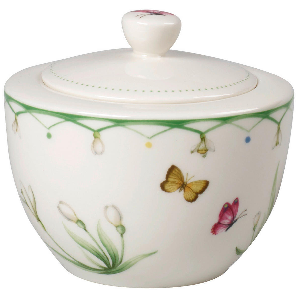 POSUDA ZA ŠEĆER  Colourful Spring            - zelena/bela, Lajfstajl, keramika (0,3l) - Villeroy & Boch