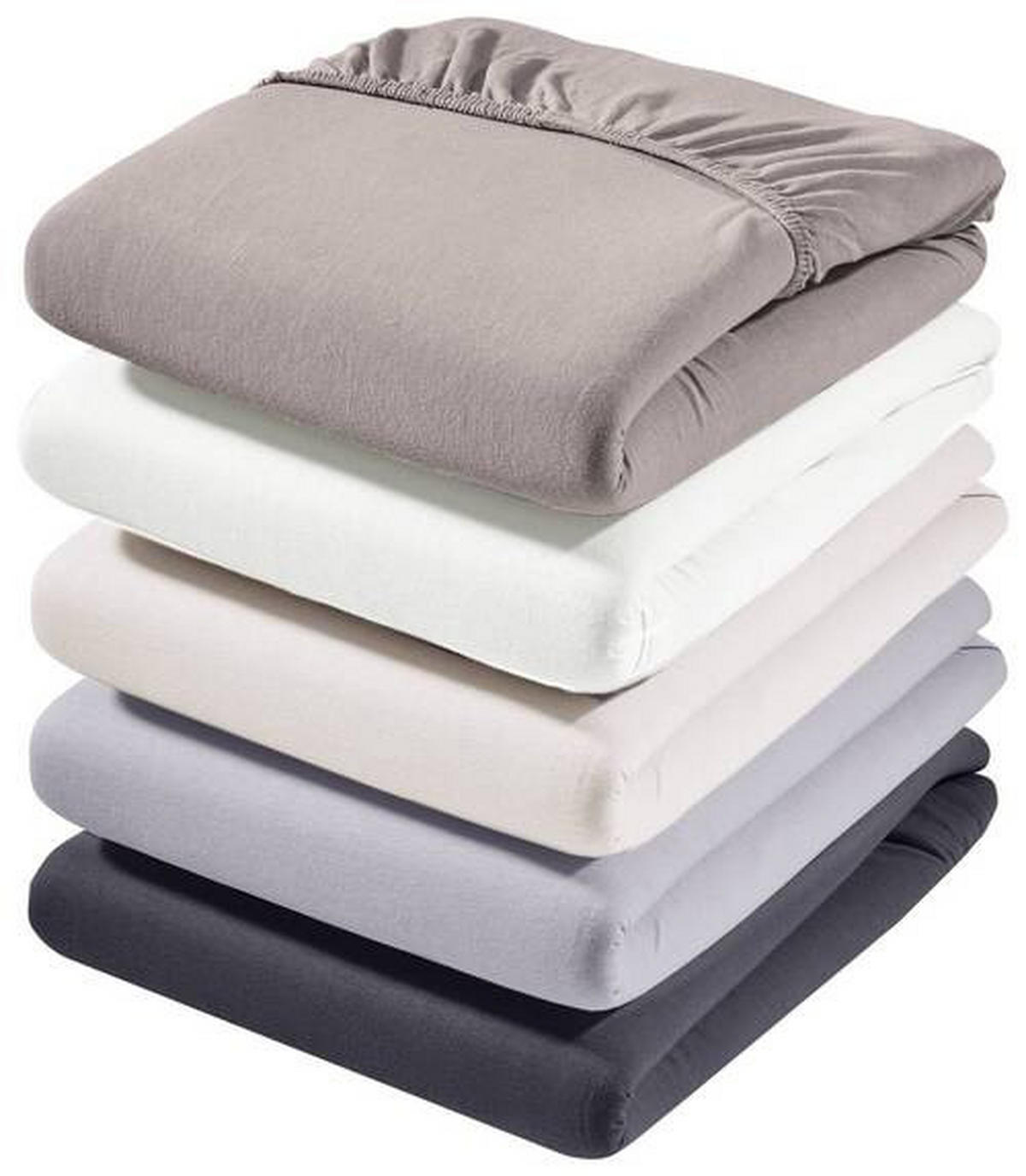 SPANNBETTTUCH Zwirn-Jersey  - Hellbraun/Braun, Basics, Textil (100/200cm) - Estella