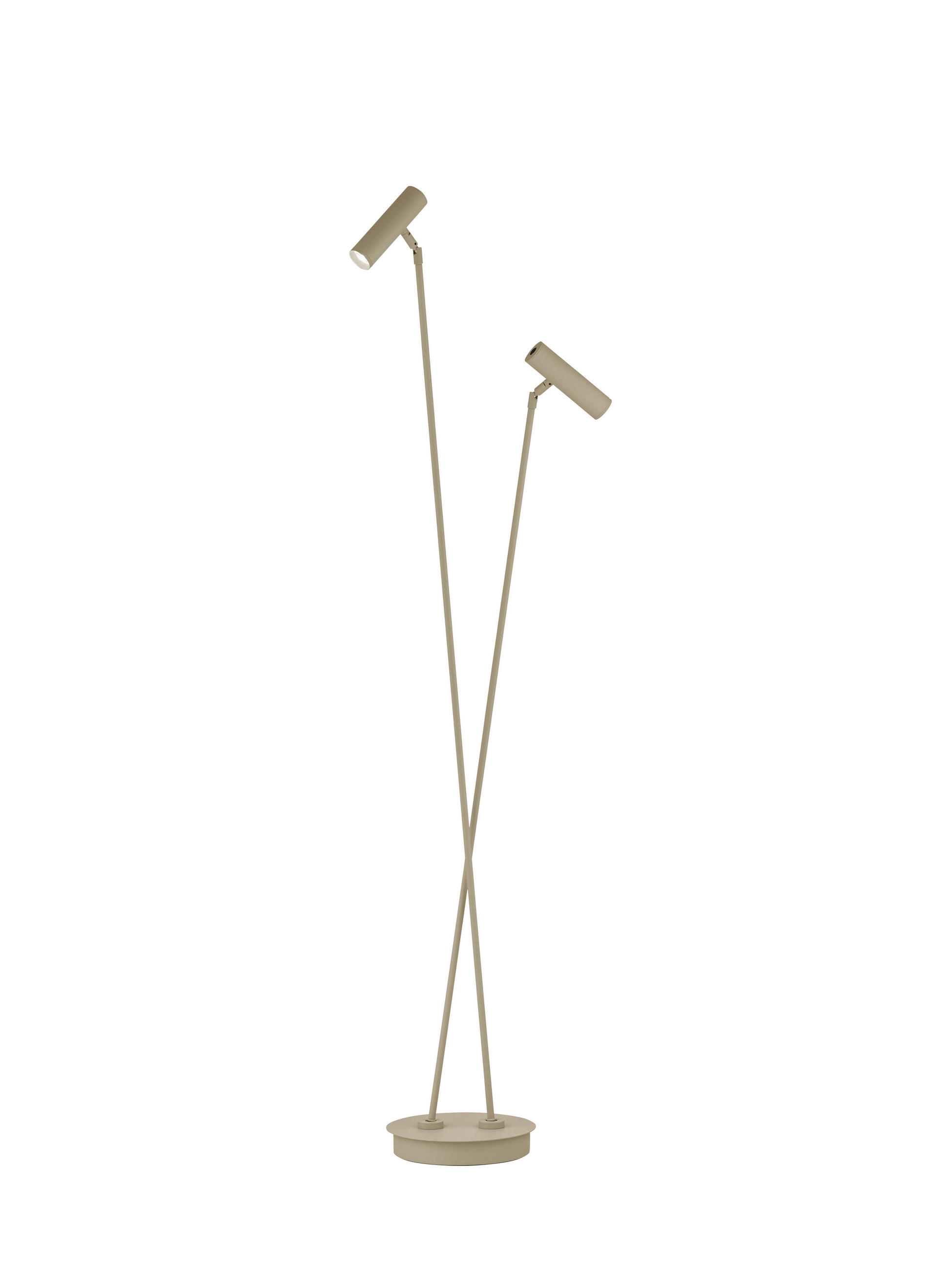 LED-STEHLEUCHTE 95,8/137 cm    - Sandfarben/Weiß, Basics, Kunststoff/Metall (95,8/137cm) - Hell