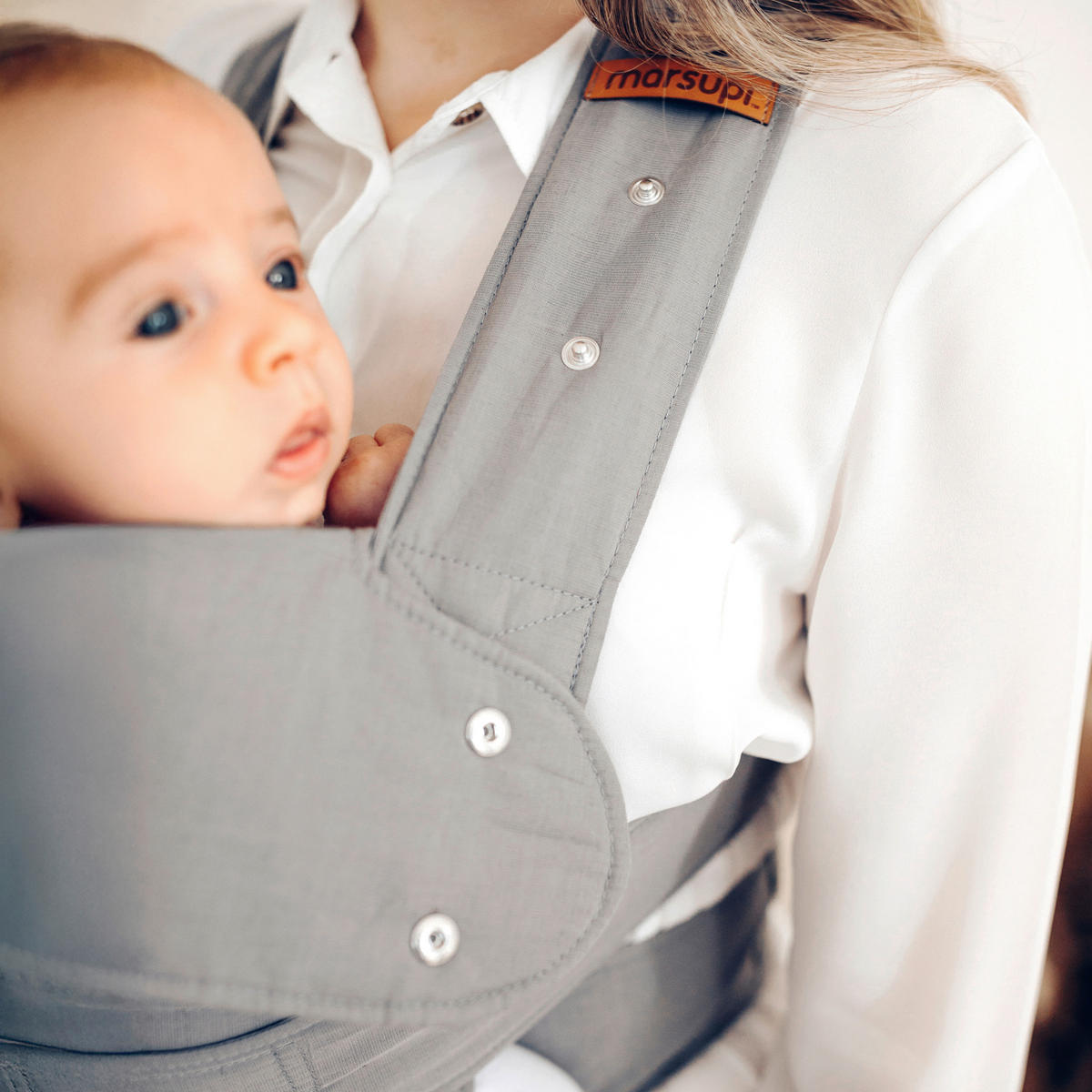 BABYTRAGE marsupi Breeze 2.0  - Hellgrau, Basics, Textil (S/Mnull) - Wickelkinder Manduca