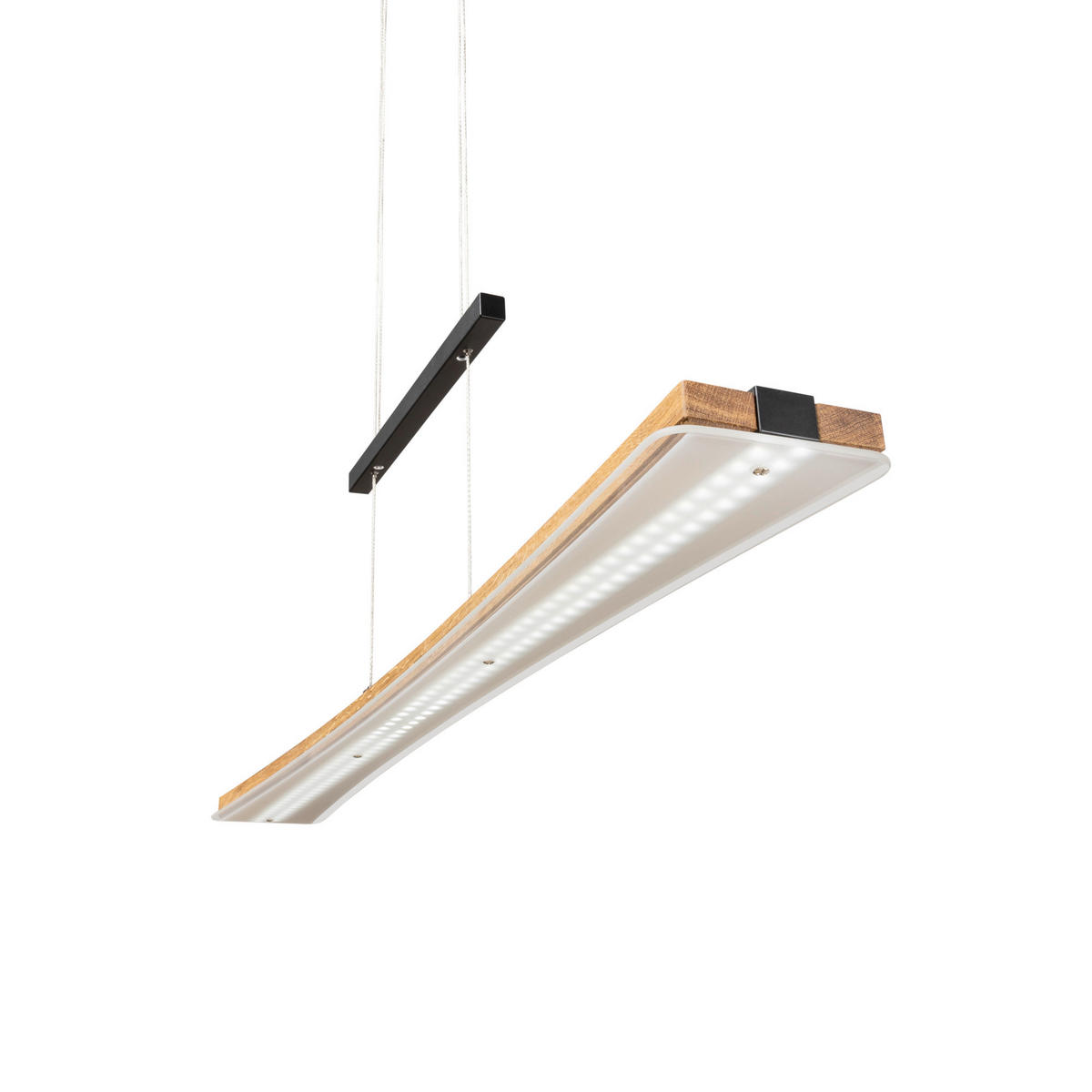 LED-HÄNGELEUCHTE 100/9/150 cm    - Schwarz, Natur, Holz/Metall (100/9/150cm) - Waldwelt