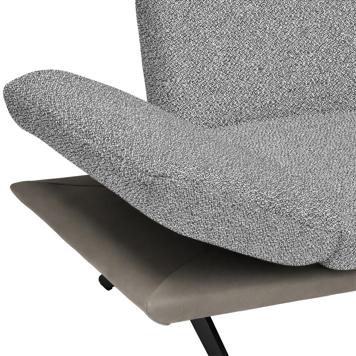 ECKSOFA in Flachgewebe Anthrazit, Weiß  270/239 cm  - Anthrazit/Schwarz, Design, Textil/Metall (270/239cm) - Koinor