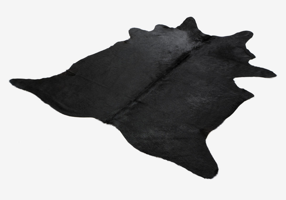 RINDERFELL 160/200 cm Rinderfell Schwarz  - Schwarz, LIFESTYLE, Leder/Fell (160/200cm) - Linea Natura