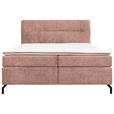 BOXSPRINGBETT 180/200 cm  in Rosa  - Schwarz/Rosa, Design, Textil/Metall (180/200cm) - Esposa