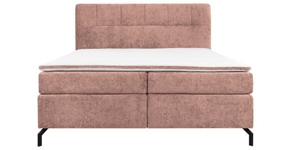 BOXSPRINGBETT 180/200 cm  in Rosa  - Schwarz/Rosa, Design, Textil/Metall (180/200cm) - Esposa