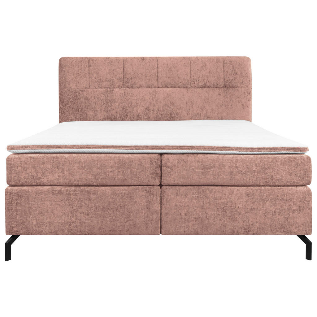 Thumbnail - Esposa Boxspringbett, Rosa, Textil, H4, Höhe ca. 17 cm, 180x200 cm, Stoffauswahl, Topper durchgehend, Matratze in versch...