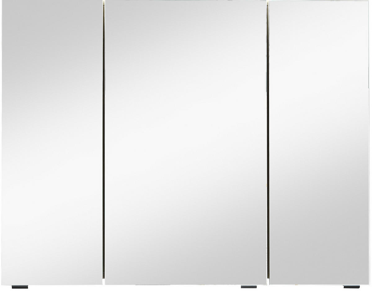 SPIEGELSCHRANK 90/70,3/17 cm  - Chromfarben/Eichefarben, Design, Glas/Holzwerkstoff (90/70,3/17cm) - Sadena