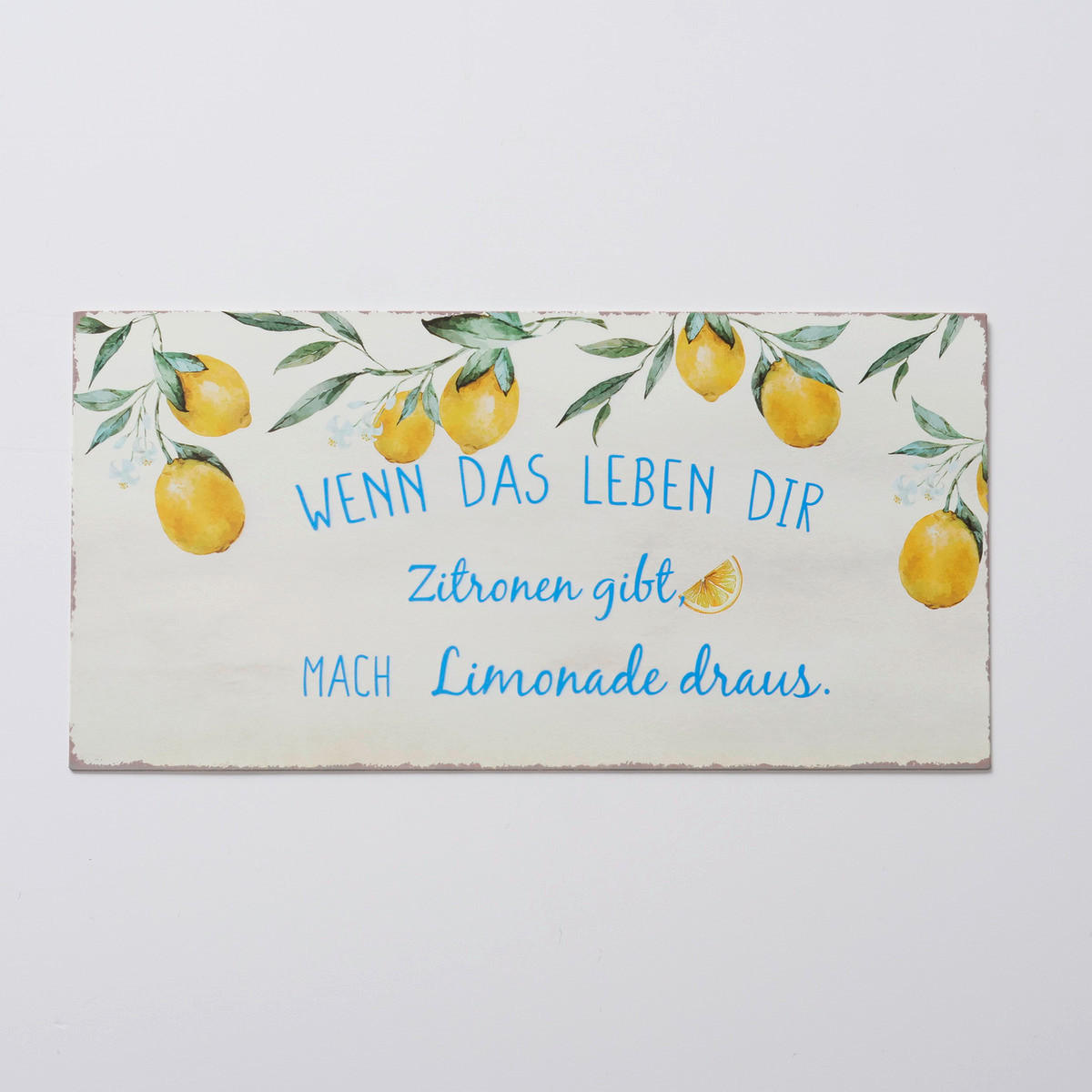 DEKOSCHILD 40/20 cm  - Blau/Gelb, Basics, Metall (40/20cm)