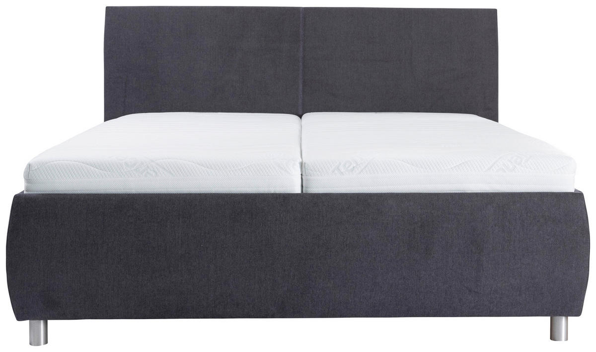 OBLAZINJENA POSTELJA   x  ,  - barve aluminija, Basics, les (180/200cm) - Esposa