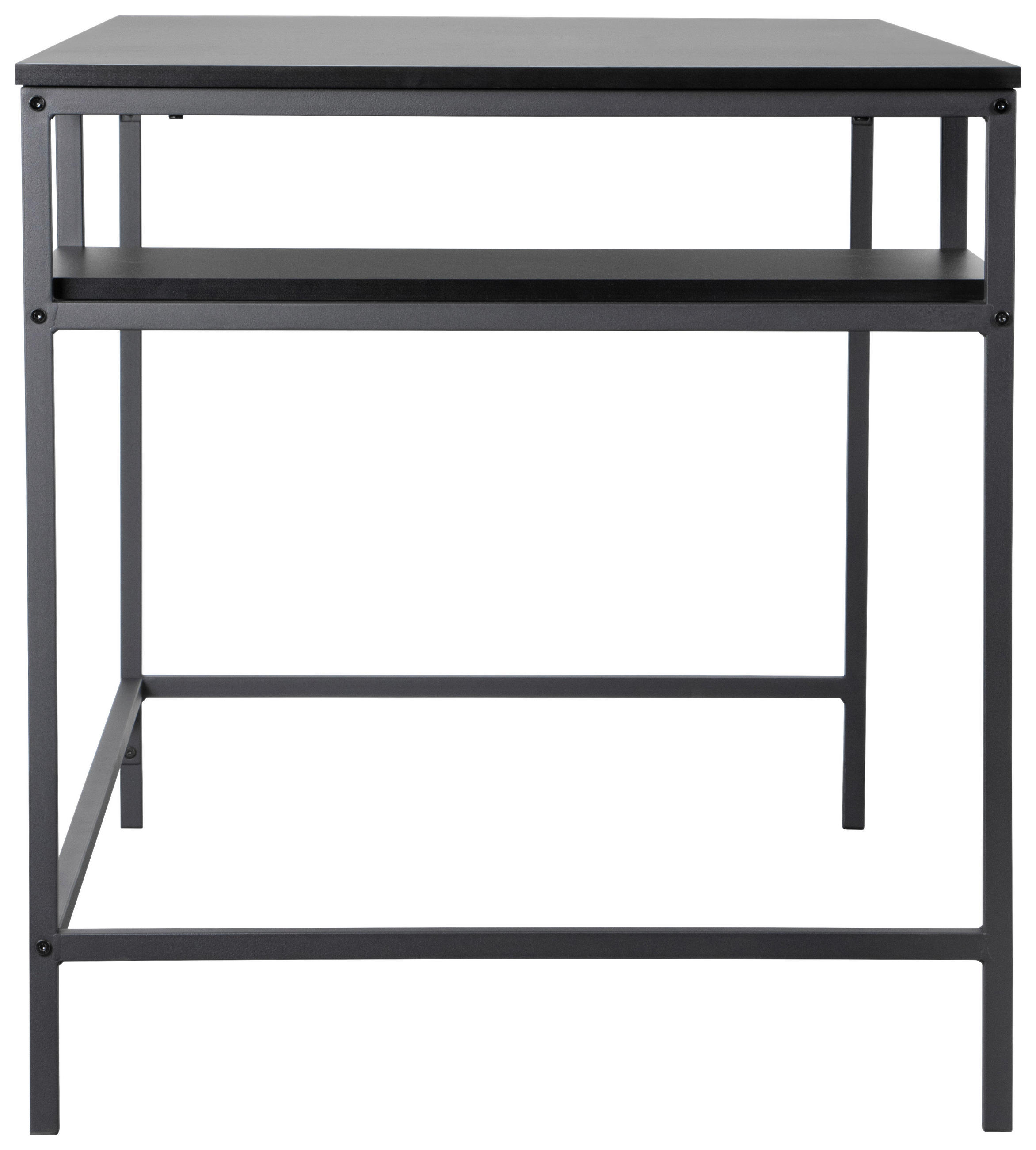 ÍRÓASZTAL  - fekete, Design, faalapú anyag/fém (140/70/75cm) - Carryhome