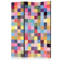 PARAVENT mit 3  Flügel - Multicolor, Basics, Holz/Textil (135/172/3cm) - artgeist