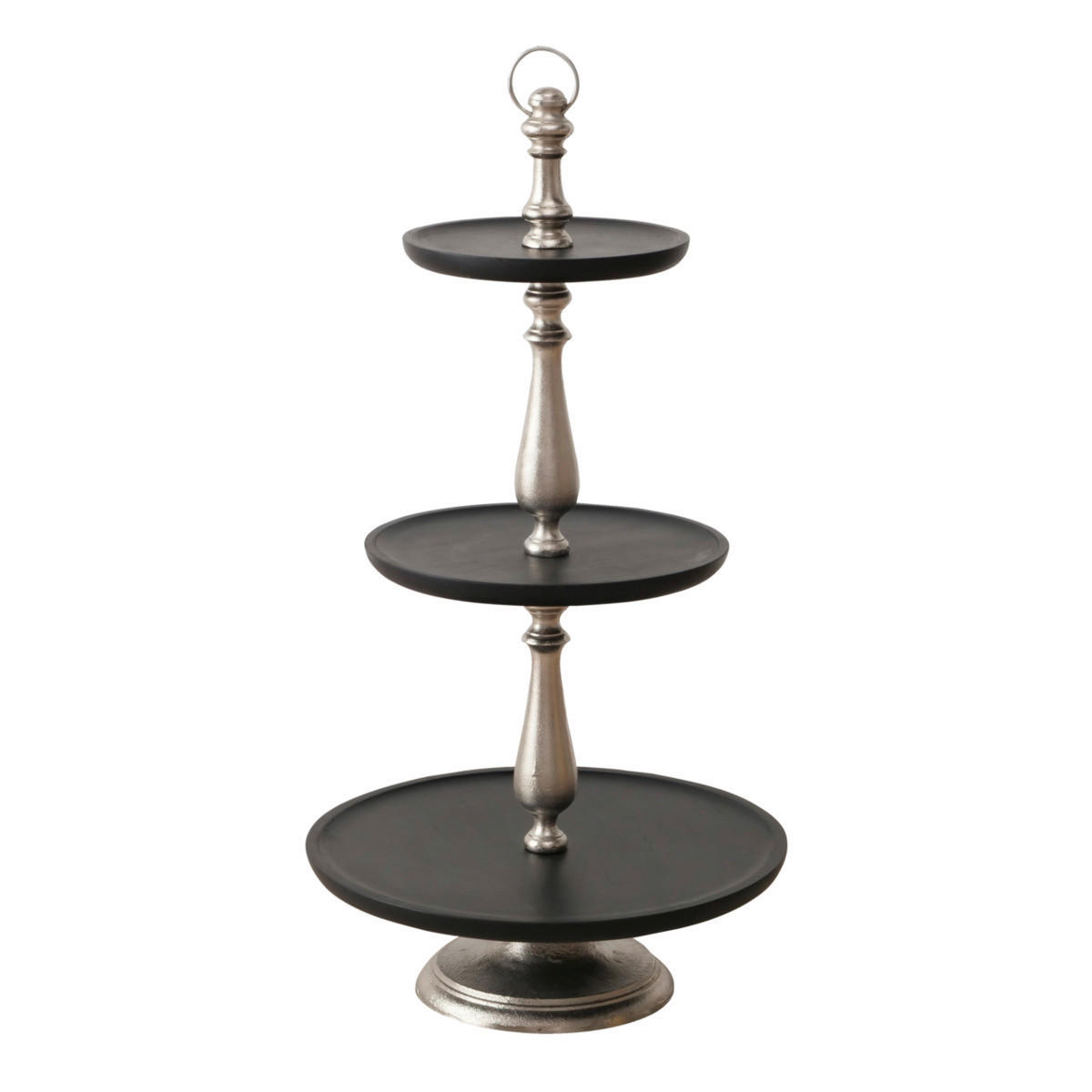 PATROVÝ STOJAN - černá/barvy stříbra, Basics, kov/dřevo (48/48/92cm)