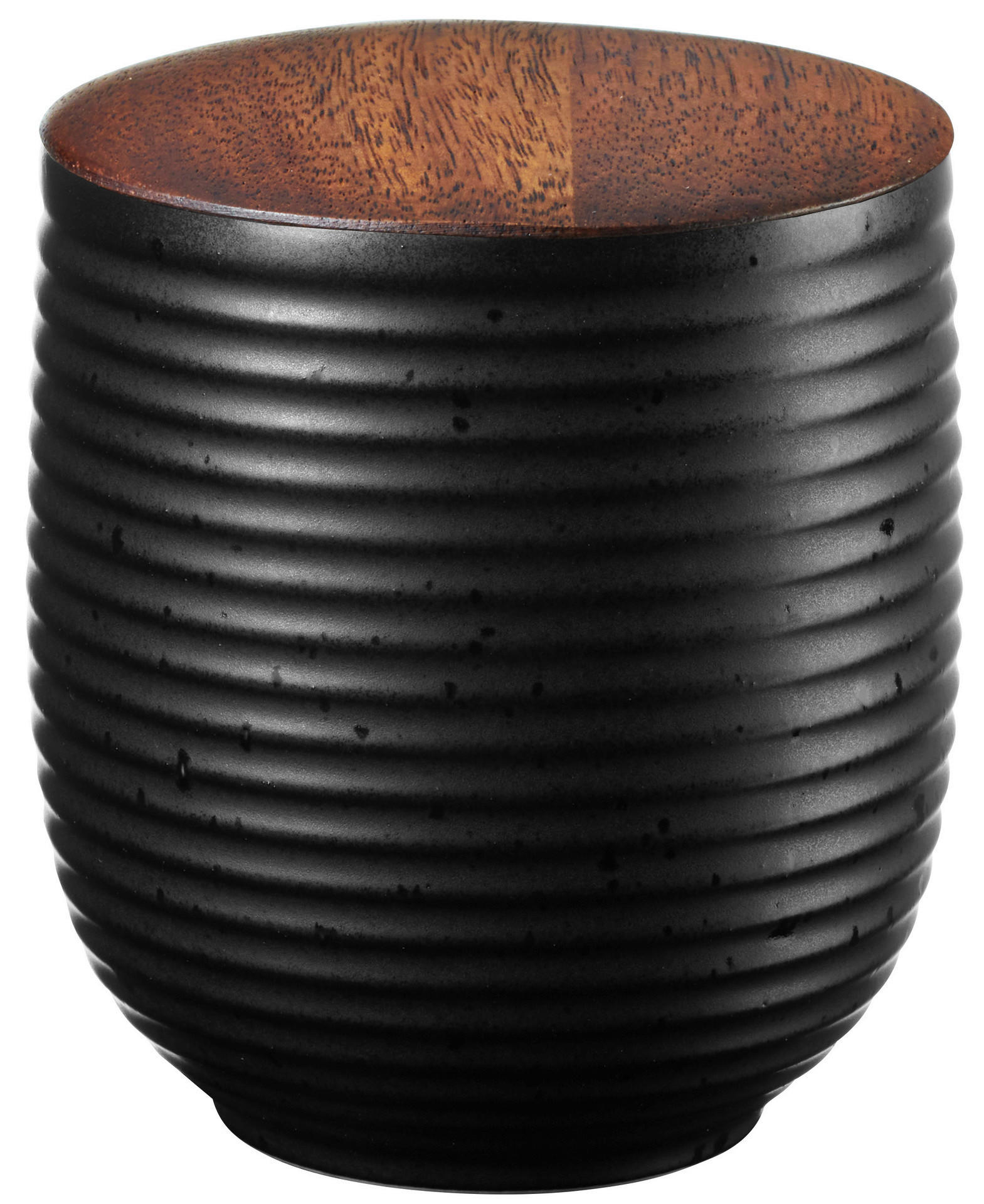 DOSE - Schwarz, KONVENTIONELL, Keramik/Holz (7,7/9cm) - ASA