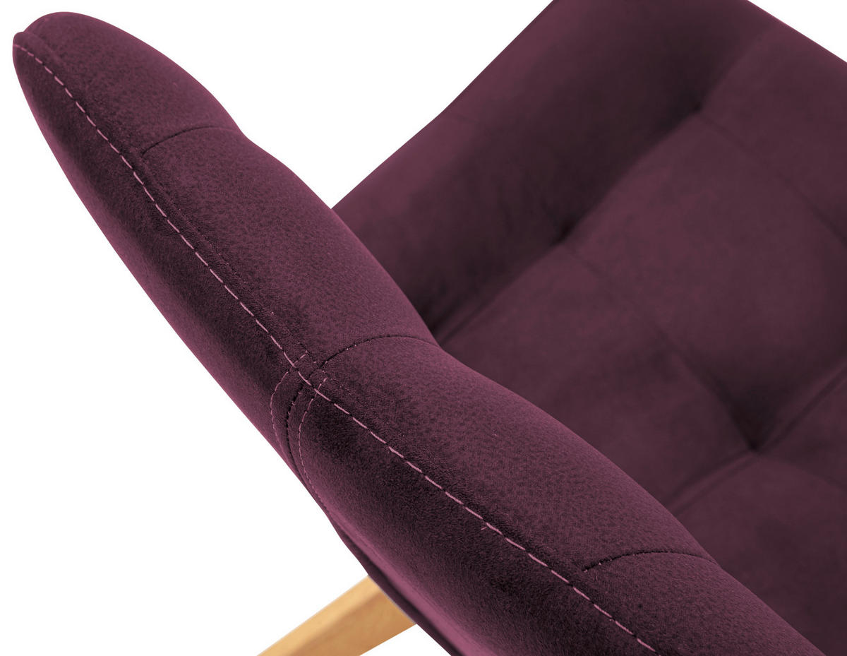 STUHL  in Flachgewebe  - Bordeaux, Konventionell, Holz/Textil (56/84/63cm) - Carryhome